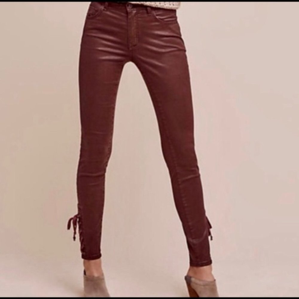 Pilcro Anthropologie leather pants